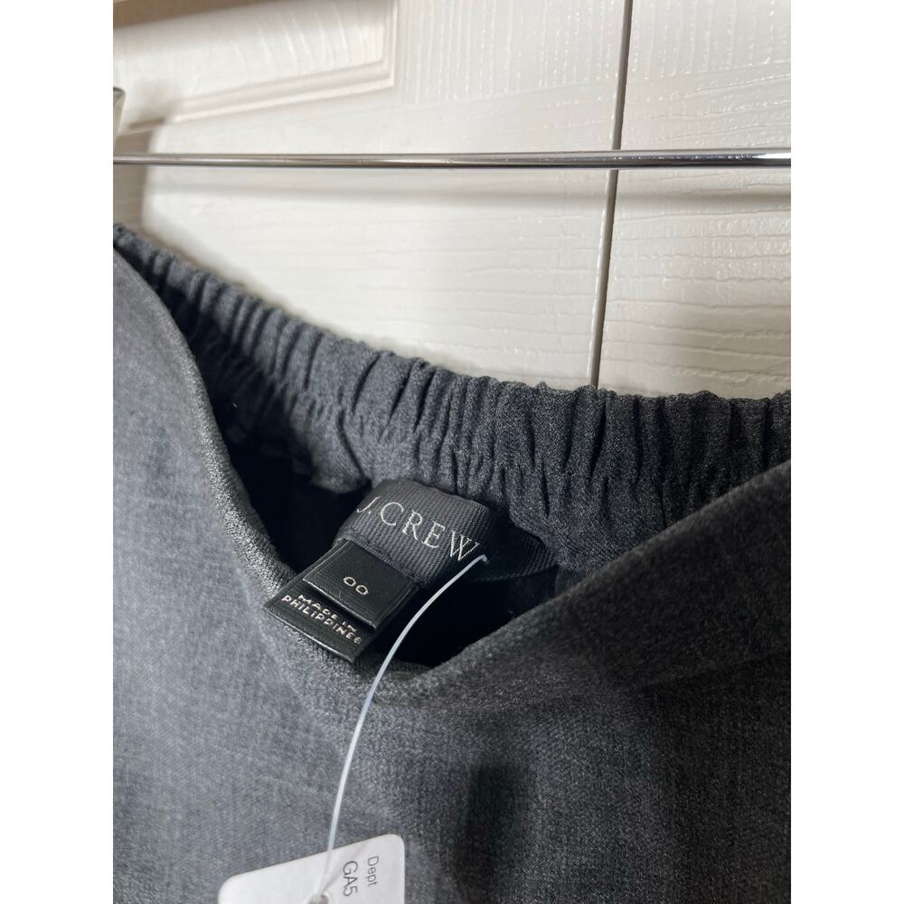 NEW J. CREW Womens Gray Tiered Mini Skirt Size 00 Wool Flannel Ruffle Lined - Picture 3 of 6